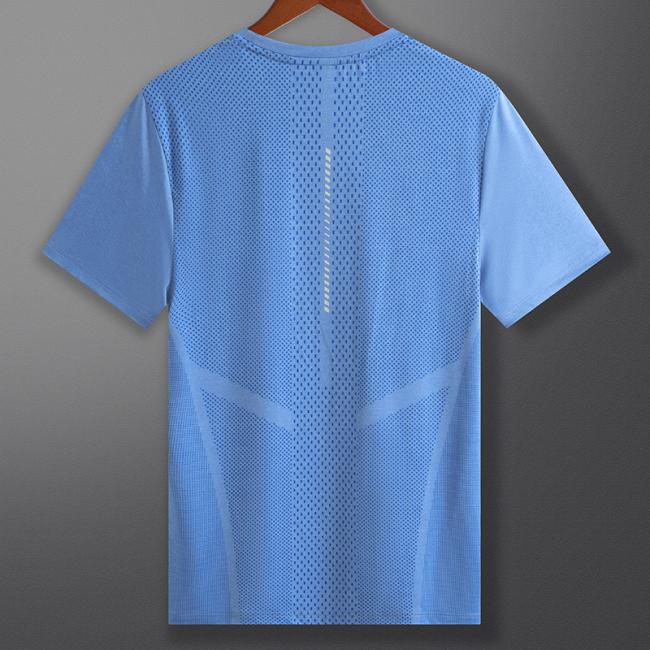Sports T-Shirt Men′s Fitness Clothes Summer Short Sleeve Ice Silk Quick Drying Clothes Loose Running Set Basketball Trainingpractice