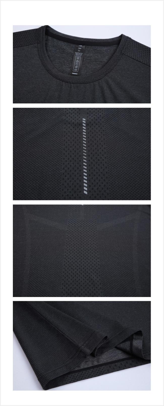 Sports T-Shirt Men′s Fitness Clothes Summer Short Sleeve Ice Silk Quick Drying Clothes Loose Running Set Basketball Trainingpractice