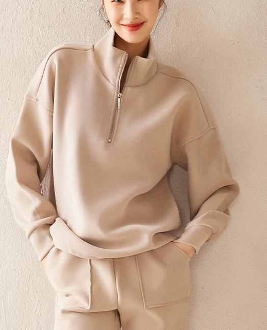 Hoodie Women′s Winter New Windproof Waterproof Warm Top Thickened Heat Storage Stand-up Collar Loose Casual Coat Women