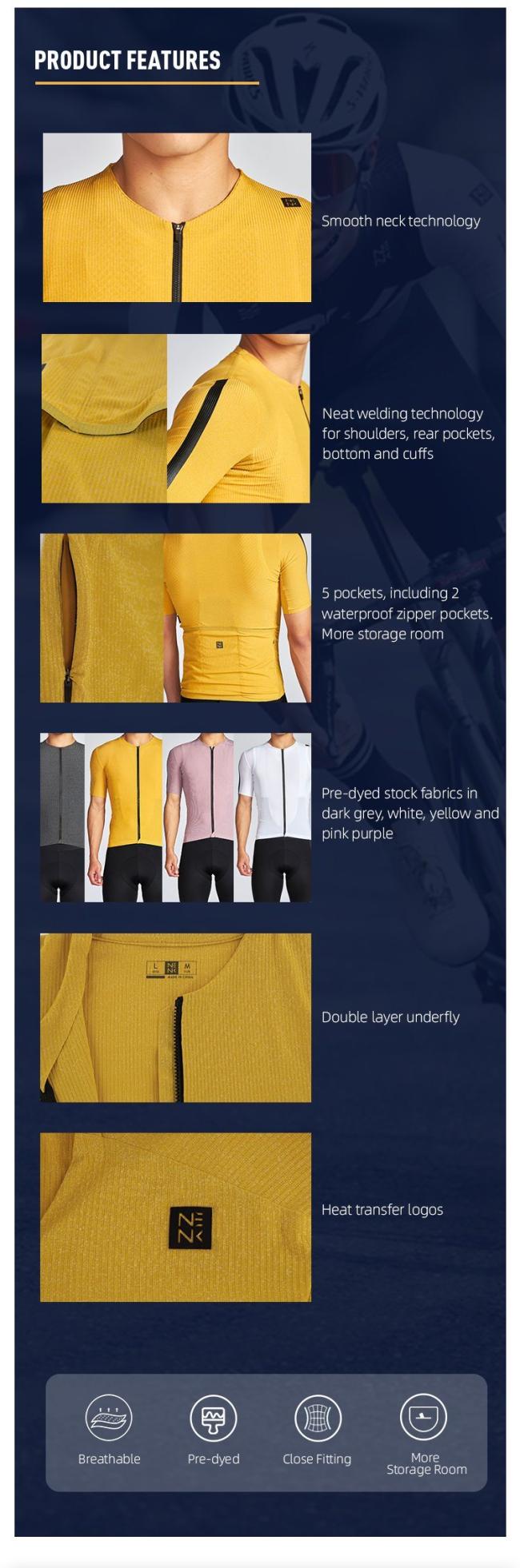 Custom Made High Quality Cycle Shirts Men Cycling Jersey Reflective Logo Bicycle Clothing Cycling Wear Tops