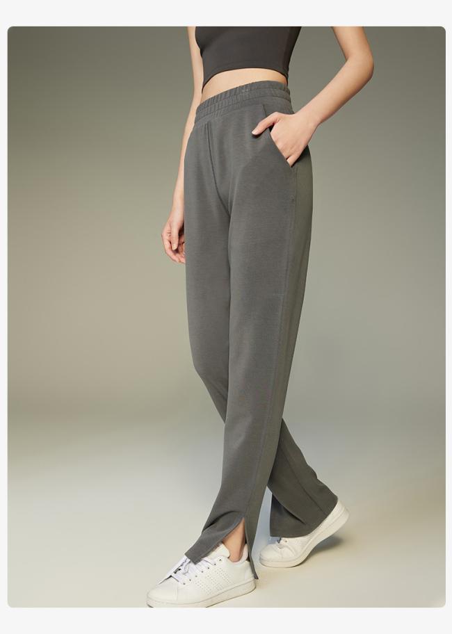 2023 Summer New Yoga Clothing Women′s High Waist Loose Yoga Pants Wide Leg Casual Straight Leg Skinny Sports Fitness Pants