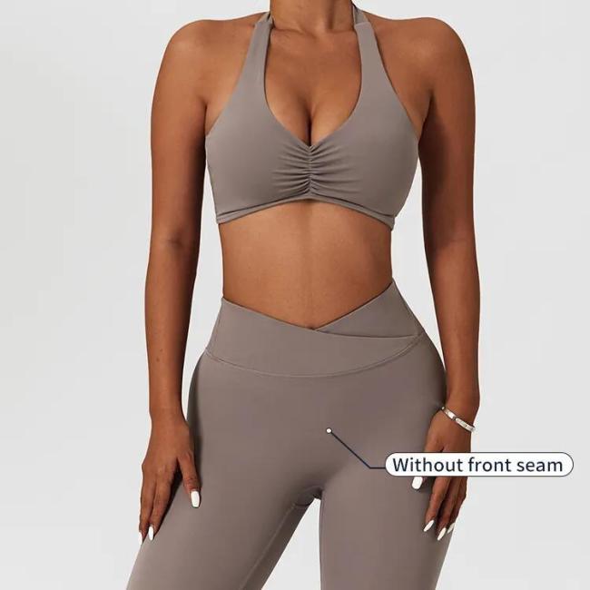 Breathable Scrunch Sports Bra Leggings Sets Workout Fitness Wear Yoga Sets for Women