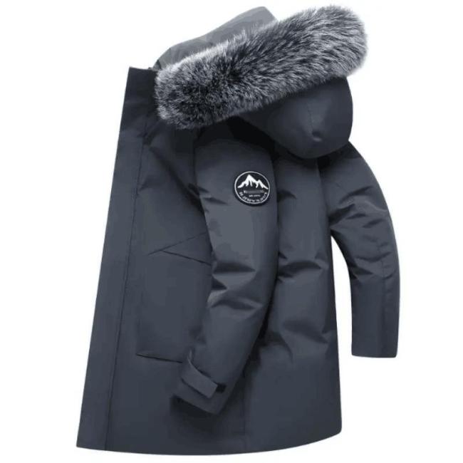 High Quality Waterproof Men′s Duck Down Coats Thick Warm Hooded Black Winter Puffer Jacket Plus Size Men Down Jacket