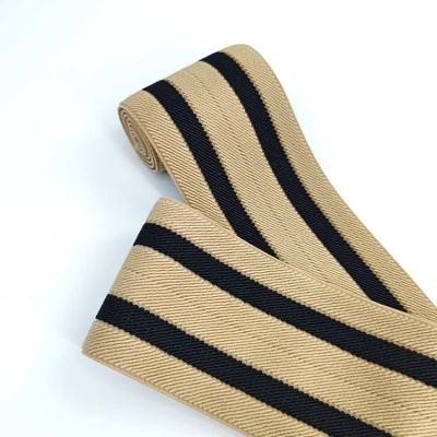 China Free DHL Express Fee Custom Yarn-dyed Polyester English Stripe Jacquard Elastic Waistband for Clothes for sale