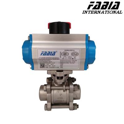 China Air Actuated Ball Valve With Pneumatic Actuator Two Way Butt Welding for sale