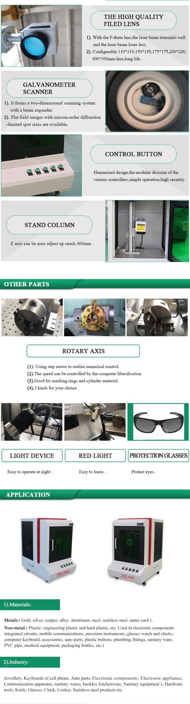 full over protective cover enclosed mini cnc fiber laser marking machine price 20w 30w 50w 70w 100w 120w
