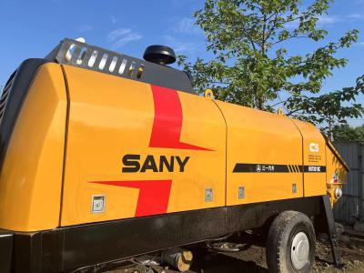 China SANY Used Stationary Concrete Pump 85m3/H HBT8018C-5 7260X2125X2685mm for sale
