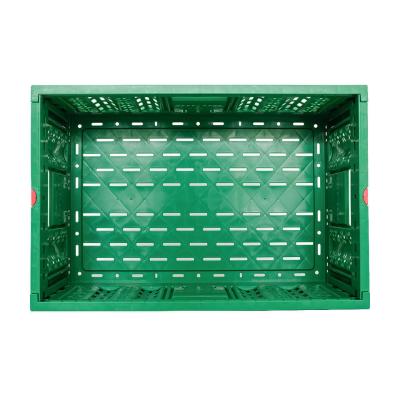 China Mesh Style Foldable Crates Durable Plastic Crates for Storing Vegetables and Fruits for sale