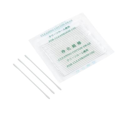 Chine les doubles astuces de 75mm empaquettent le Cleanroom de tampons de coton de bâton non pelucheux pour l'électronique à vendre