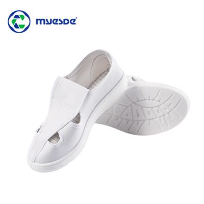 Chine fabrication d'usine de chaussures de pièce propre d'esd quatre chaussures de sécurité antistatiques d'esd de cleanroom du trou PU/PVC à vendre