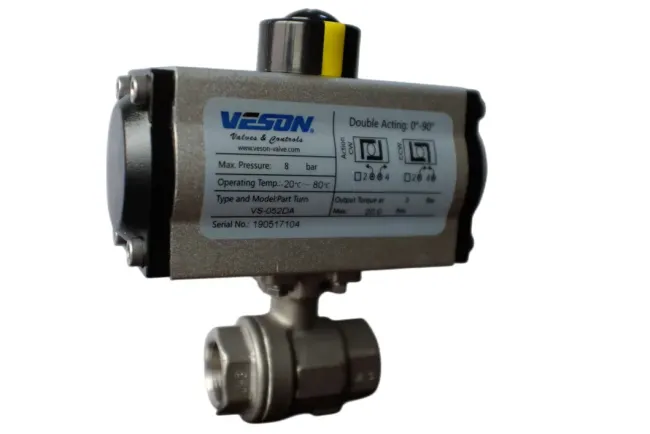Aluminum Alloy Rotary Rack Pinion Pneumatic Actuator (VS-210) ISO5211 DIN3337