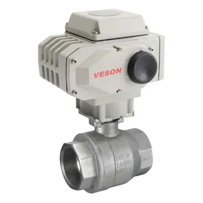 Electric Actuator with Sanitary Stainless Steel Ball Valve