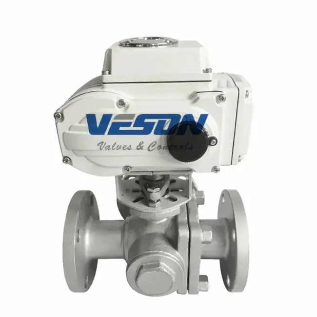Electric Actuator with Sanitary Stainless Steel Ball Valve