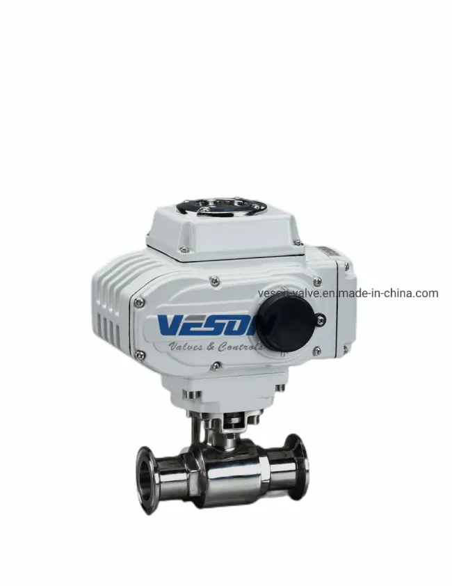 Electric Actuator with Sanitary Stainless Steel Ball Valve