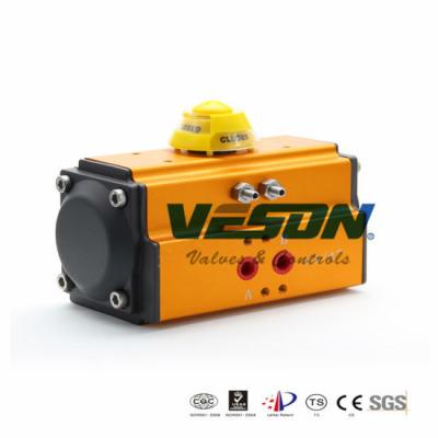 China Actuador de la válvula rotatoria/Mpa neumáticos durables -0,8 del actuador 0,25 de la válvula de estante y del piñón en venta