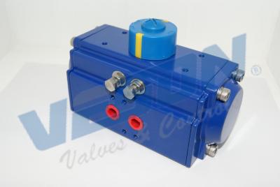 China Ployester Coated Quarter Turn Pneumatic Rack And Pinion Pneumatic Actuator Control Ball Or Butterfly Valves for sale
