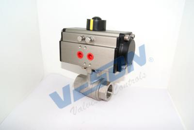 China Aluminum Alloy Pneumatic Ball Valve With Flanged Connection Durable for sale