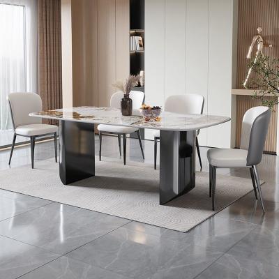 China Light Luxury Restaurant Square Marble Dining Tables Width 0.9m/1m for sale