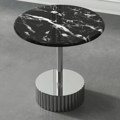 China Elegant Stainless Steel Marble Top Couch Side Table OEM ODM for sale