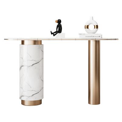 China Marble Rectangular Entrance Console Table Modern And Fashionable à venda
