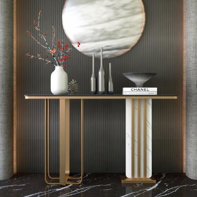 China Modern Style Stainless Steel Living Room Entrance Console Table 78cm Height en venta
