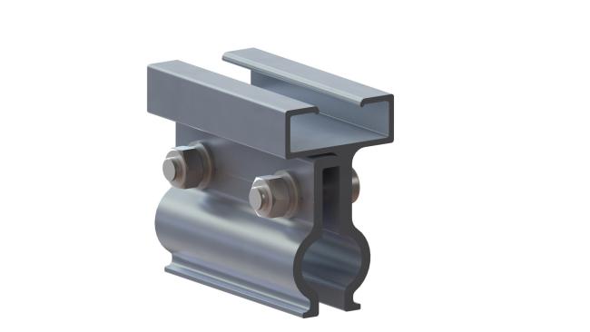 Seam clamp component for metal roof mounting