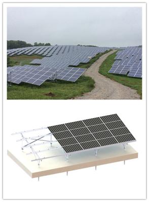 China Flat Cement Aluminum Solar Panel Mounting System 45 Degree Ground MGAS-II for sale