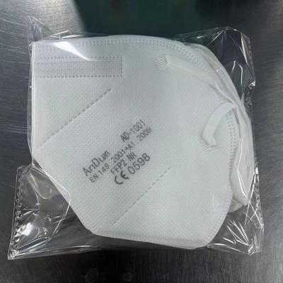 China CE 0598 Meltblown Folded FFP2 Filtering Half Mask for sale