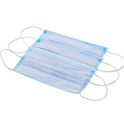 China Rectangle 99% BFE Nonwoven 3ply Type IIR Face Mask for sale