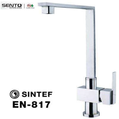 China Single handle stainless steel water kitchen faucet for sale