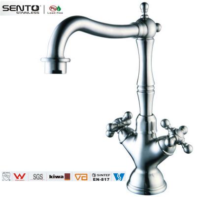 China Classic design Dual lever sink mixer stainless steel faucet kitchen for sale