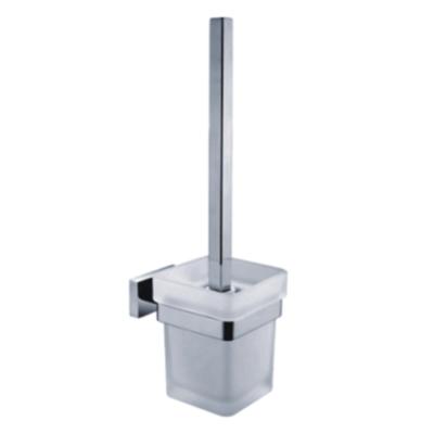 China Polishing Stainless Steel Square Toilet Brush Holder solid install for sale