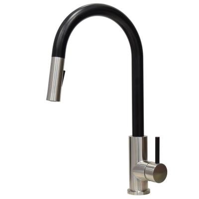 China Pull Out Faucet One Hole Kitchen Mixer Steel 304/316 material Sink Handle Sprayer Kitchen tap for sale