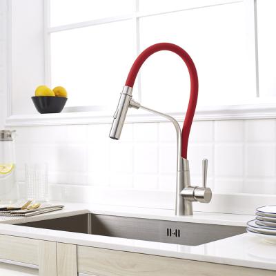 China Stainless Steel 304/316 Material Hot And Cold Water Flexible Rubber For Kitchen Faucet With Pull-Out Spout for sale