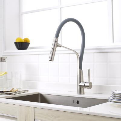 China Unique Steel 304/316 Material Hot Cold Water Pull Out Kitchen Sink Faucet For US Market for sale