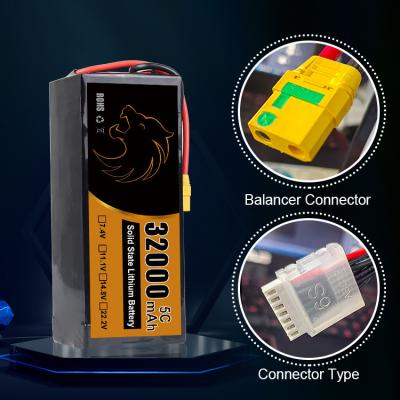 China FPV drone battery 22.2V Solid State Drone Batteries with5-10C Discharge Rate for sale