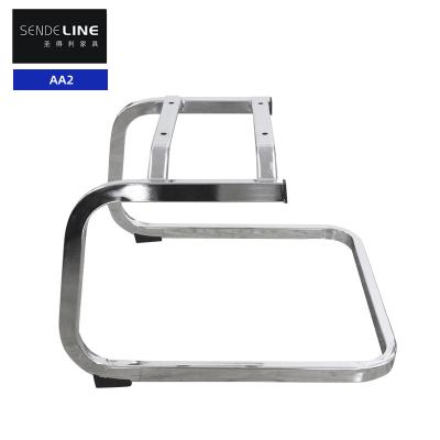 China Ergonomic Office Chair Metal Frame Flat Tube Office Chair Base Chrome Plating for sale