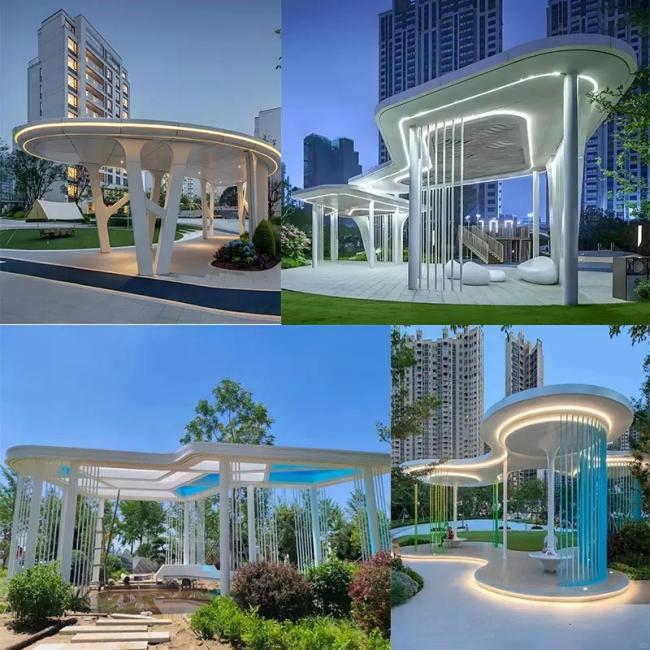 Manufacturing details of stainless steel sculpture