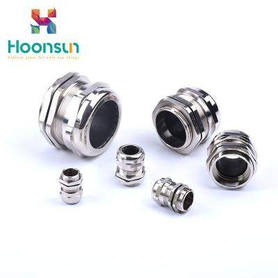 China Nickel Plating Waterproof Cable Gland M Series / Silicone Rubber Metal Cable Gland for sale