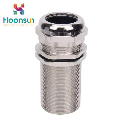 China Electroplating Brass Cable Gland Longer Thread Type With Tensile & Waterproof for sale