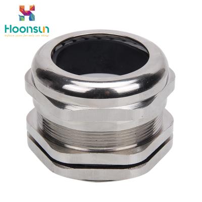 China Metallic IP65 Watertight Cable Gland / Electrical Cable Gland With Through Type for sale