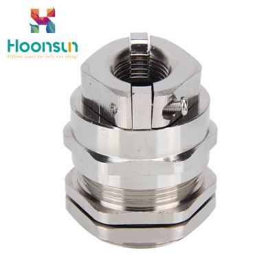 China Tensile Double Lock Type Brass Cable Gland M12 - M72 For Cable Seal for sale