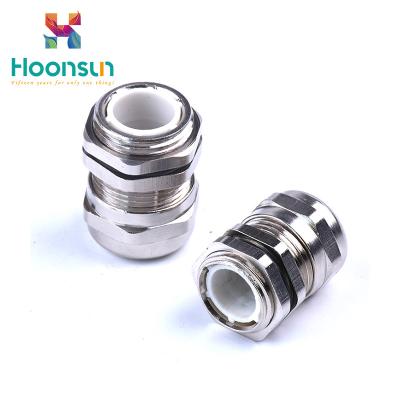 China Waterproof IP65 Brass Cable Gland For Electrical Junction Box ROHS / ISO Certification for sale