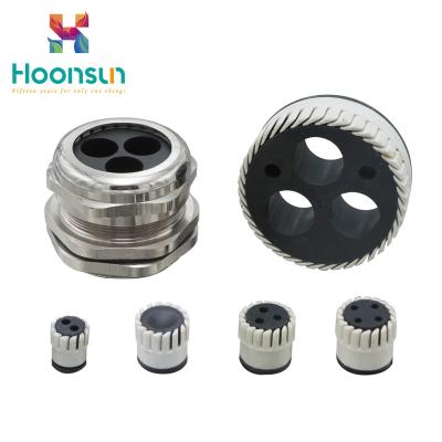 China Dustproof Waterproof Cable Gland M10 - M63 With Silicone Multiple Entry for sale
