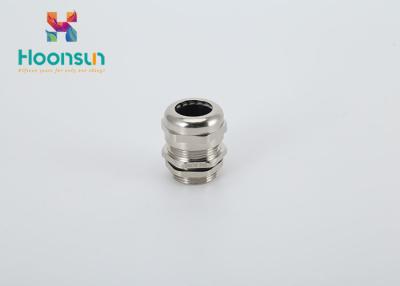 China Electrical PG Thread EMC Metal Cable Gland Electroplate Surface With Brass Lock Nuts for sale