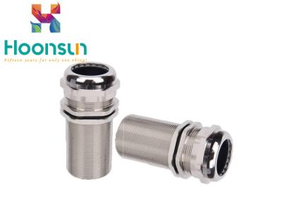 China M63 Length Joint Waterproofing Small Cable Gland , Silver Metric Cable Gland for sale