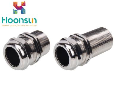 China Waterproofing Nickel Plated Brass Cable Gland IP68 Protection M63 Length Joint for sale