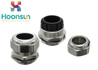 China MG63 Nickel Plated Copper Cable Gland / Strengthened Type Waterproof Cable Gland Connectors for sale