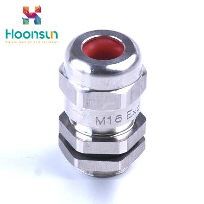 China Earth Tag Nickel Plated Explosion Proof Cable Gland  1/2
