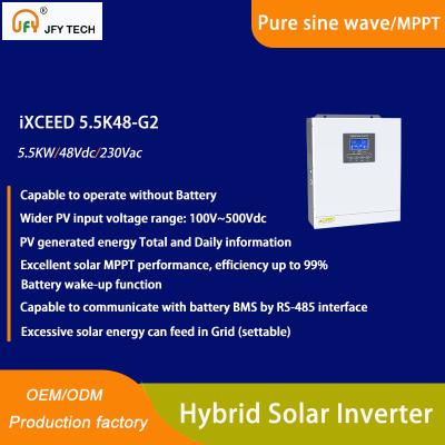 China 5.5kw Single Phase Hybrid Solar Inverter 230vac for sale